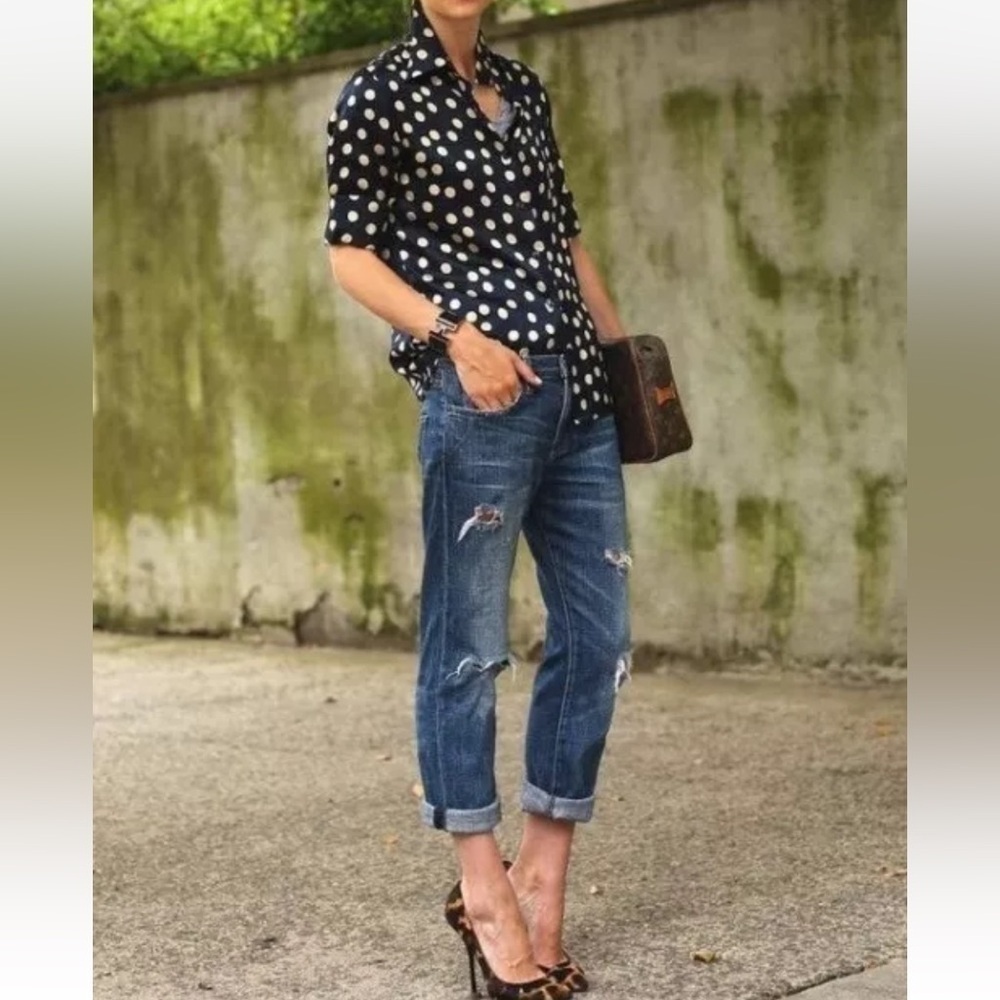 Current/Elliot The Fling Relaxed Fit Jeans Distressed - Picture 9 of 9